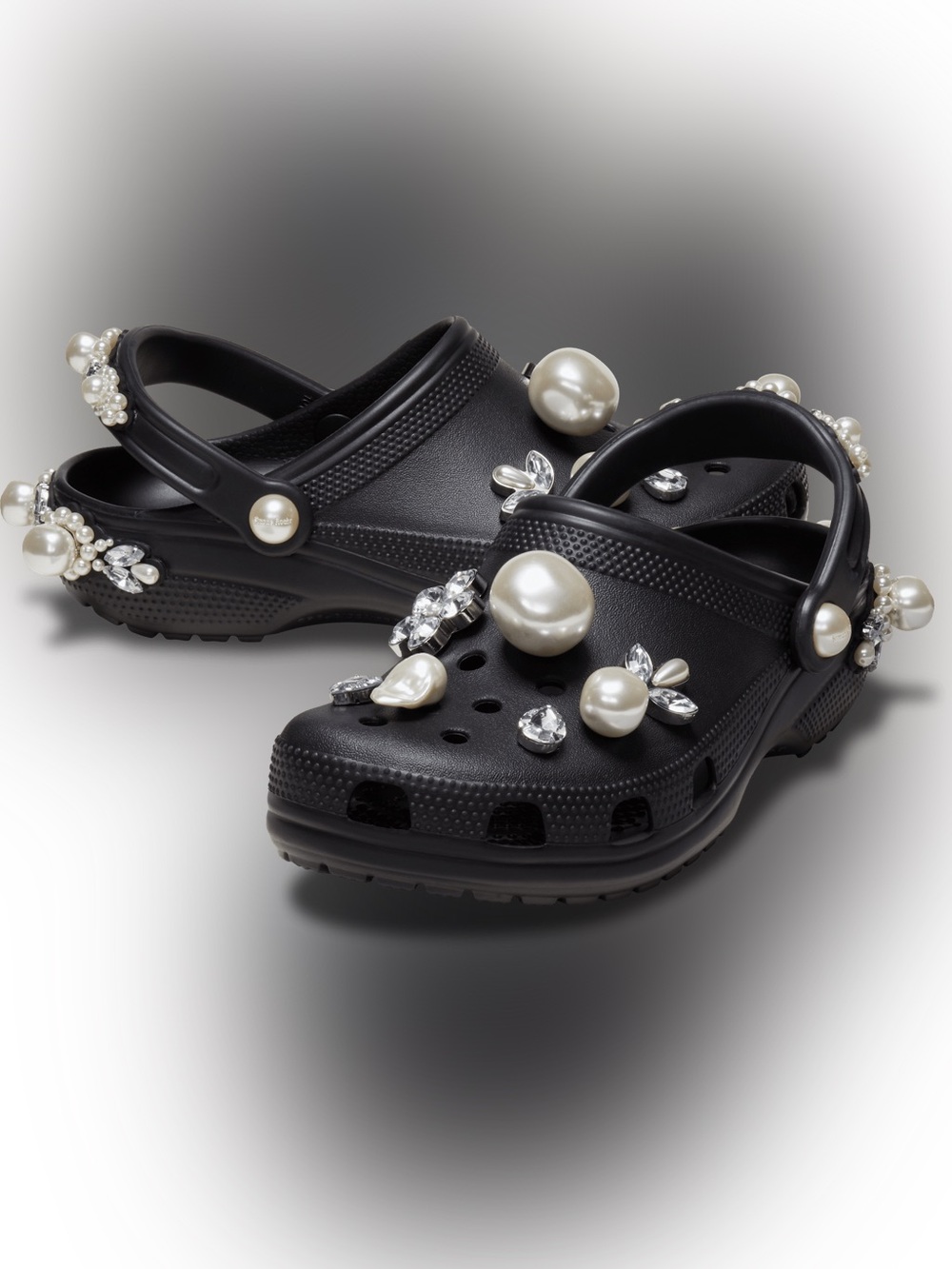 SIMONE ROCHA x CROCS Classic Clog in Black Pearls Rhinestones Limited Edition - Picture 5 of 12